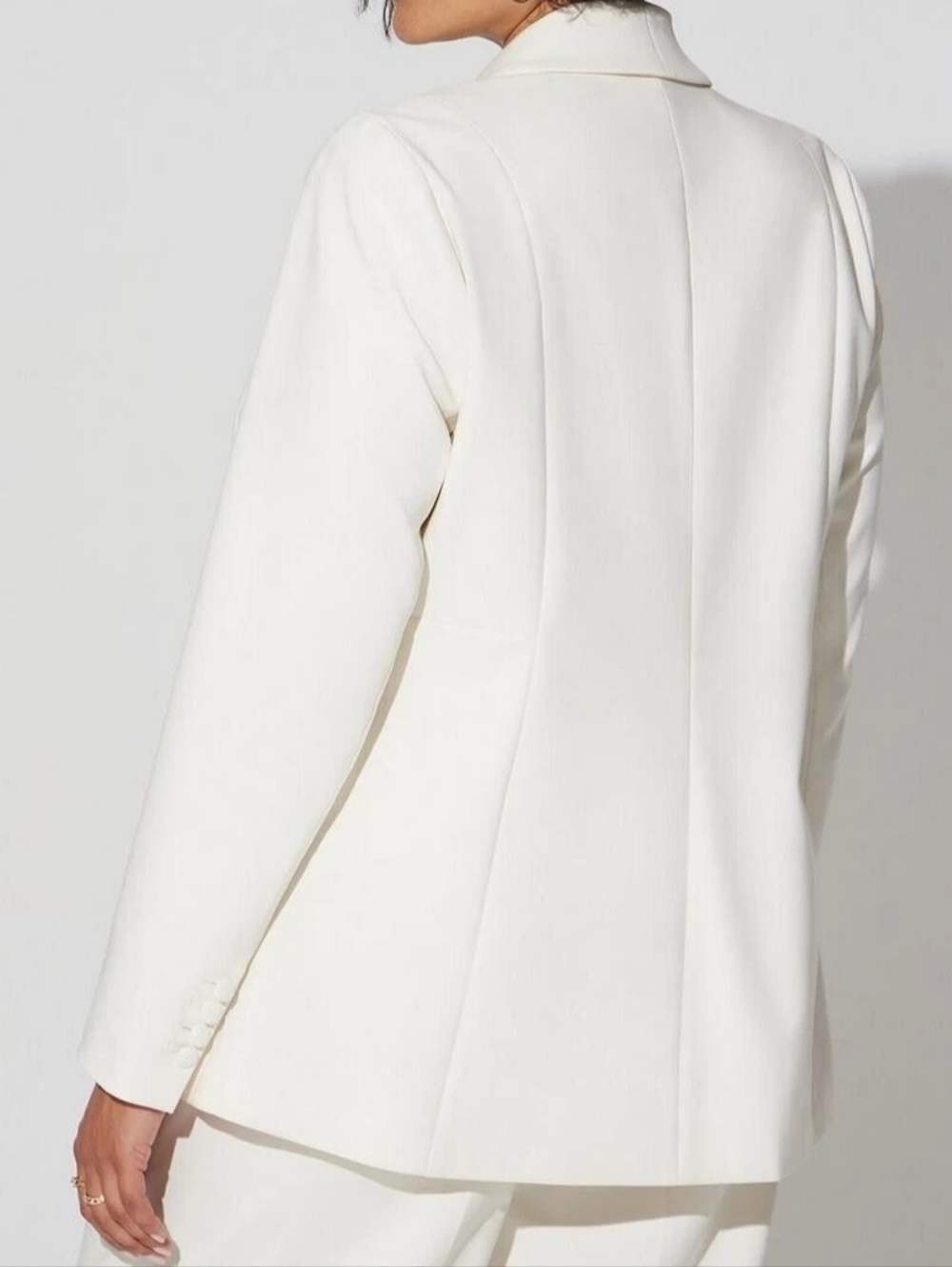 torrid Soho Studio Refined Crepe Blazer Cream Shawl Collar Blazer  *Nwt* - Picture 4 of 16